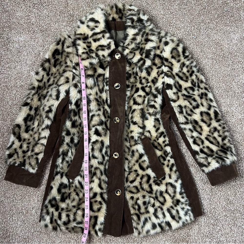 True‎ vintage Leopard Pattern Teddy Jacket - Picture 4 of 9